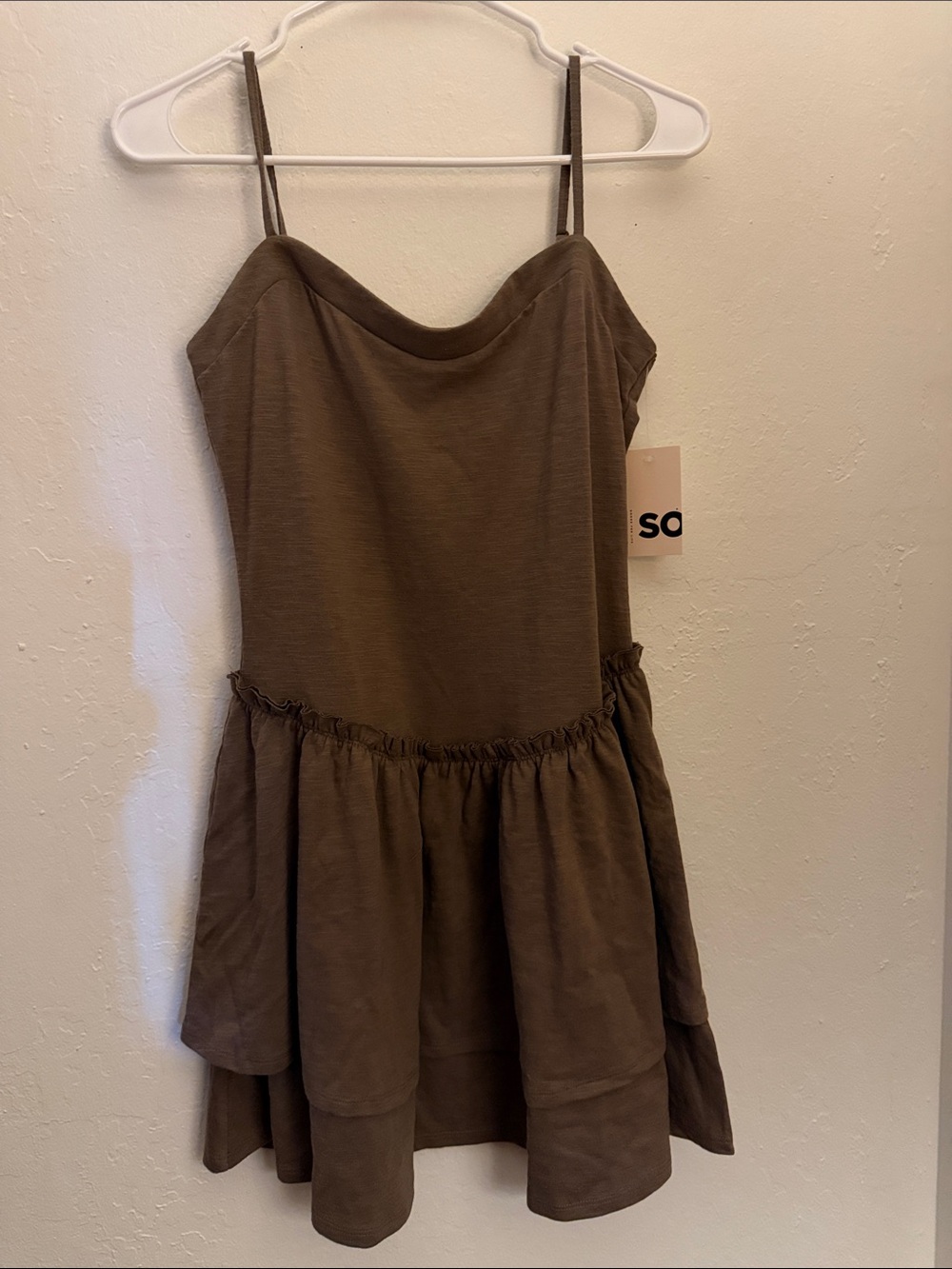 NWT Juniors SO Brown Tiered Mini Dress